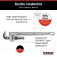 thumbnail image 4 of Ridgid 31105 Aluminum Straight Pipe Wrench, 24 in. Plumbing Wrench, 4 of 9