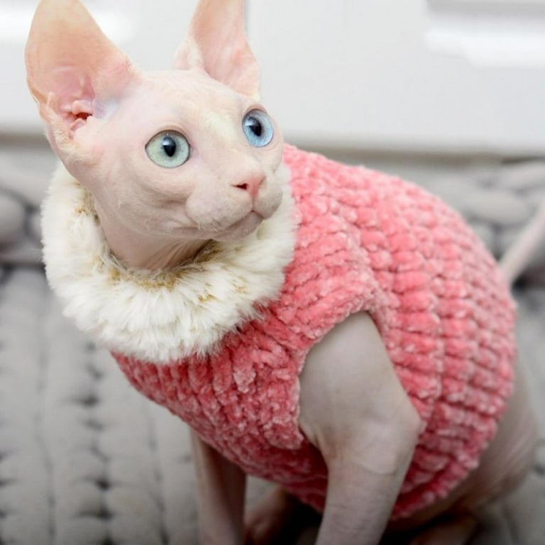 Hairless Cat Sweater Winter Thickening Warm Sphynx Cat Comfortable Soft  Clothes