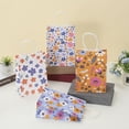 thumbnail image 4 of Zhuge Cajas de regalo, bolsas de embalaje, bolso de mano de la serie pastoral con flores impresas de colores, bolso de regalo (azul, 18,5 * 9,5 * 25,5 cm), 4 of 5