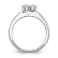 thumbnail image 2 of 14K White Gold mounting Ring Band Only Round Bezel Solitaire Engagement, Size 8, 2 of 7