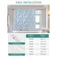 thumbnail image 6 of Blue Flowers Tie Up Curtains for Windows 63 Inch Length Balloon Curtains Kitchen Adjustable Balloon Window Shade Farmhouse Botanical White Floral Leaves Tie Up Valance Bathroom Curtain Window 52"x63", 6 of 6