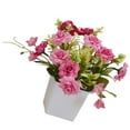 thumbnail image 4 of Artificial Potted Flower Lifelike Fake Cloth Flower Plastic Flowerpot Simulation Floral Decor  Red, 4 of 8