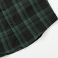 thumbnail image 7 of ZQUUVOU Men's Shirt Turn Down Plaid Casual Button Pockets Short Sleeve Blouses (Army Green,3XL), 7 of 7