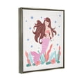 thumbnail image 3 of Stupell Industries Underwater Scene Mermaid Bubbles Graphic Art Luster Gray Floating Framed Canvas Print Wall Art, Design by Aralma, 3 of 6