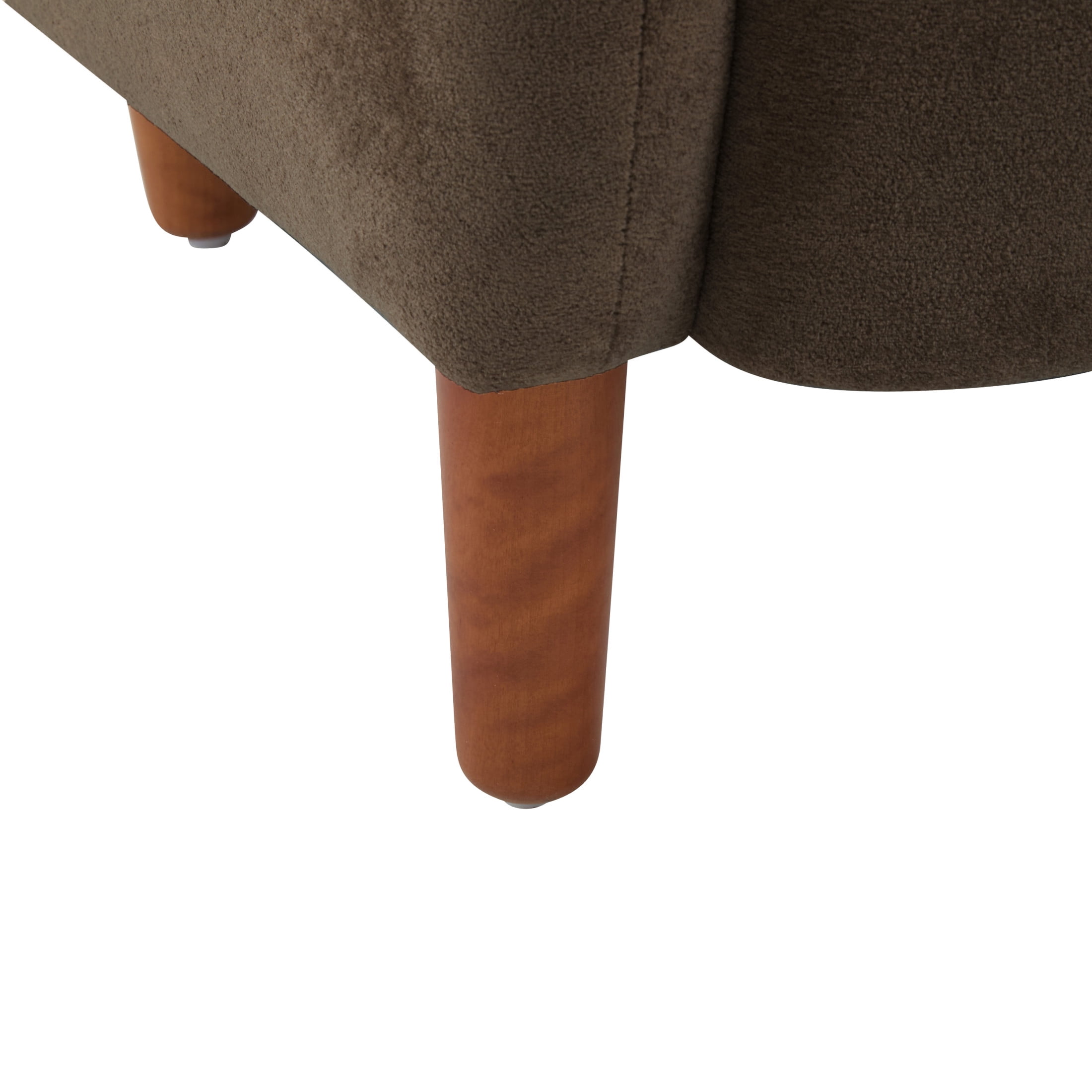Christopher Knight Home Velvet Upholstered Mid Century Modern Accent Arm Chair with Wingback, Dark Brown