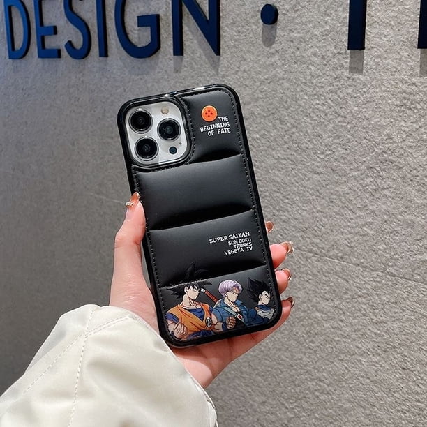 Funda de teléfono de algodón de plumón de lujo de bolas de dragones de Anime para iPhone 14, 13, 12, 11 Pro Max, X, XR, XS MAX, 7, 8Plus, cubierta trasera suave anticaída Fivean unisex
