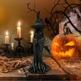 thumbnail image 2 of Halloween Decoration Cracker Barrel Witch Statue Halloween Witch Figurine Desktop Ornament for Table, 2 of 8