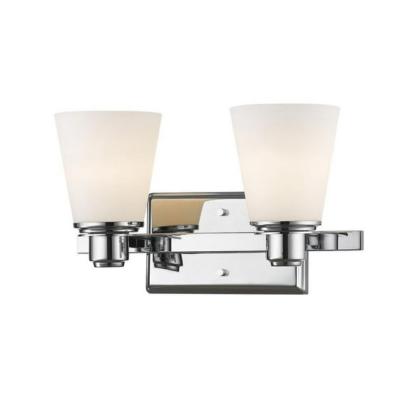 2 Light Vanity Light Fixture in Fusion Style 13.75 inches Wide By 8.25 inches High-Chrome Finish Bailey Street Home 372-Bel-2266346