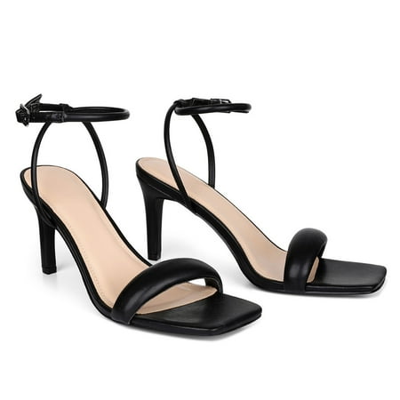 

Vimisaoi Slingback Sandals for Women Heeled Sandal Open Square Toe Ankle Strap Stiletto High Heel Fashionable Party Bridal Wedding Daily Wear Dress Pumps Summer Sandals