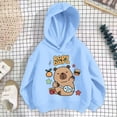 thumbnail image 4 of lnmuld Cute Tops for Girls Hooded Sweatshirt Capybara Print Casual Loose Fit Long Sleeve Top for Toddler Kids Soft Comfortable Autumn Winter Outfits Size:3-4 Years, 4 of 5
