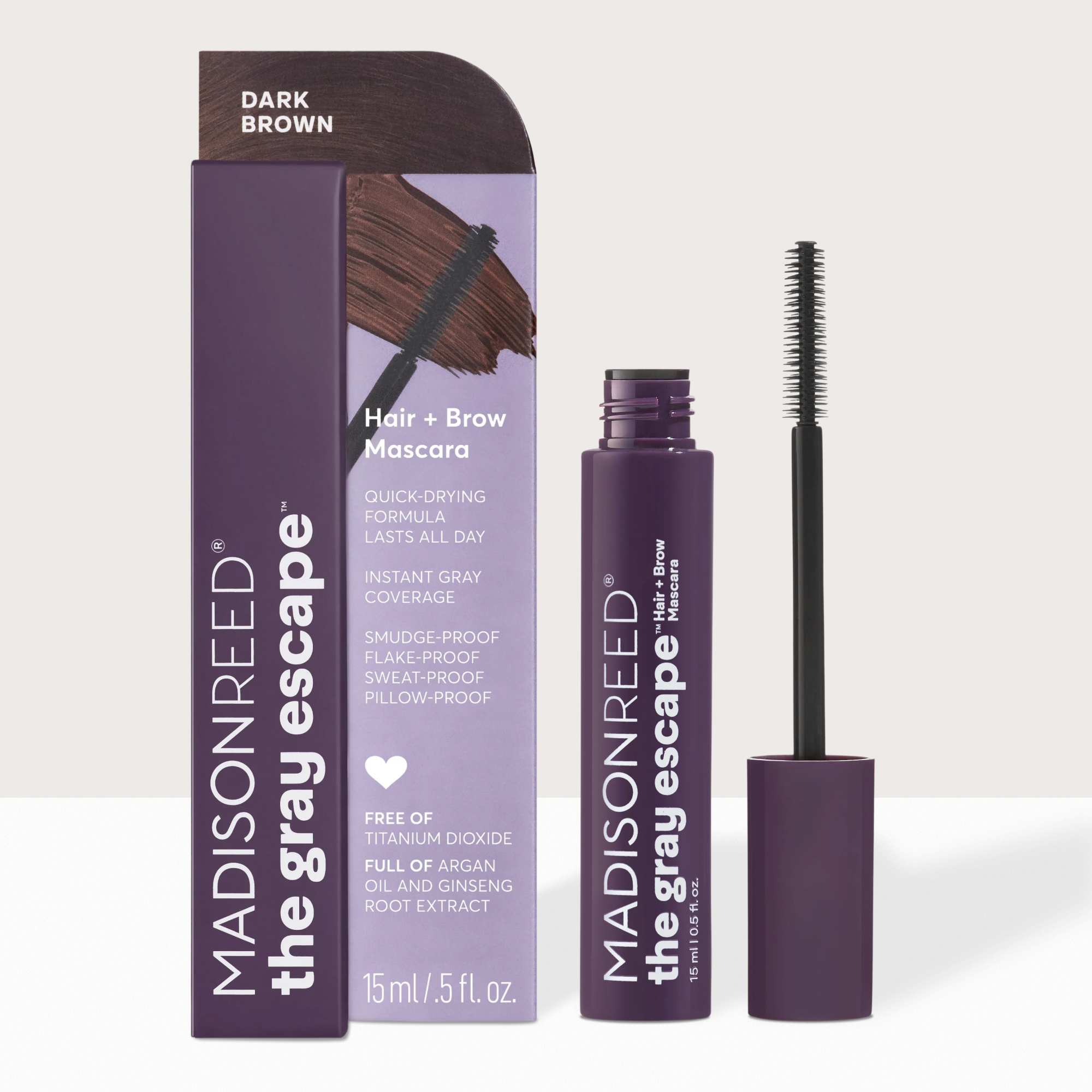 Madison Reed The Gray Escape, Hair & Brow Mascara, Dark Brown
