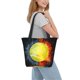 thumbnail image 2 of Fotbe Tennis Ball In Fire And Water Bolsa de Playa con Estampado, Bolsa de Hombro, Bolsa de Mano Espaciosa, Bolsa de Viaje Ligera, Bolsa de Compras Versátil, 2 of 6
