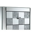 thumbnail image 2 of Furniture of America Glam Hansel Contemporary Checkered Side Table in Silver, 2 of 2