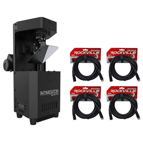 Chauvet Intimidator Scan 110 Compact LED Scanner Effect Light (4) DMX Cables