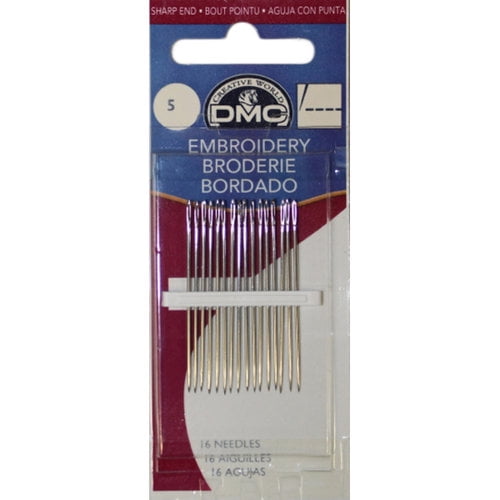 DOLLFUS-MIEG & Compagnie Size 5 Embroidery Hand-Sewing Needles (16 Pack)