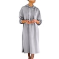 thumbnail image 3 of Gspmoly Robe d'Été, Robes Longues Décontractées à Capuche pour Femmes avec Cordon de Serrage, Robes Formelles pour Femmes Offres Prime, 3 of 6
