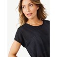 thumbnail image 4 of Sofia Active by Sofia Vergara Women's Shadow Stripe T-Shirt, 4 of 6