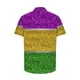 thumbnail image 5 of Ceisia Men's Mardi Gras Festive Print Short Sleeve Button-Up Shirt Collection | Tri-Color Glitter Block Button-Up Shirt Gifts, 5 of 5