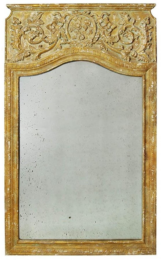 Wall Mirror Gold Distressed Black New Framed Hand Painted Wall Mirror Gold Distressed Black New