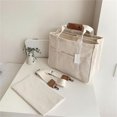 thumbnail image 4 of Bolso de mano de lona utilitario con compartimentos Bolsos de mano cruzados resistentes para mujer Bolso de hombro con múltiples bolsillos, 35*25 cm, 4 of 5