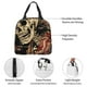 thumbnail image 4 of Easygdp Gothic Eastern Floral Skull Bolsa Térmica Premium - Tela Oxford Impermeable, Gran Capacidad, Bolsillo Frontal, Unisex para Trabajo, Escuela, Actividades al Aire Libre y Picnics, 4 of 8