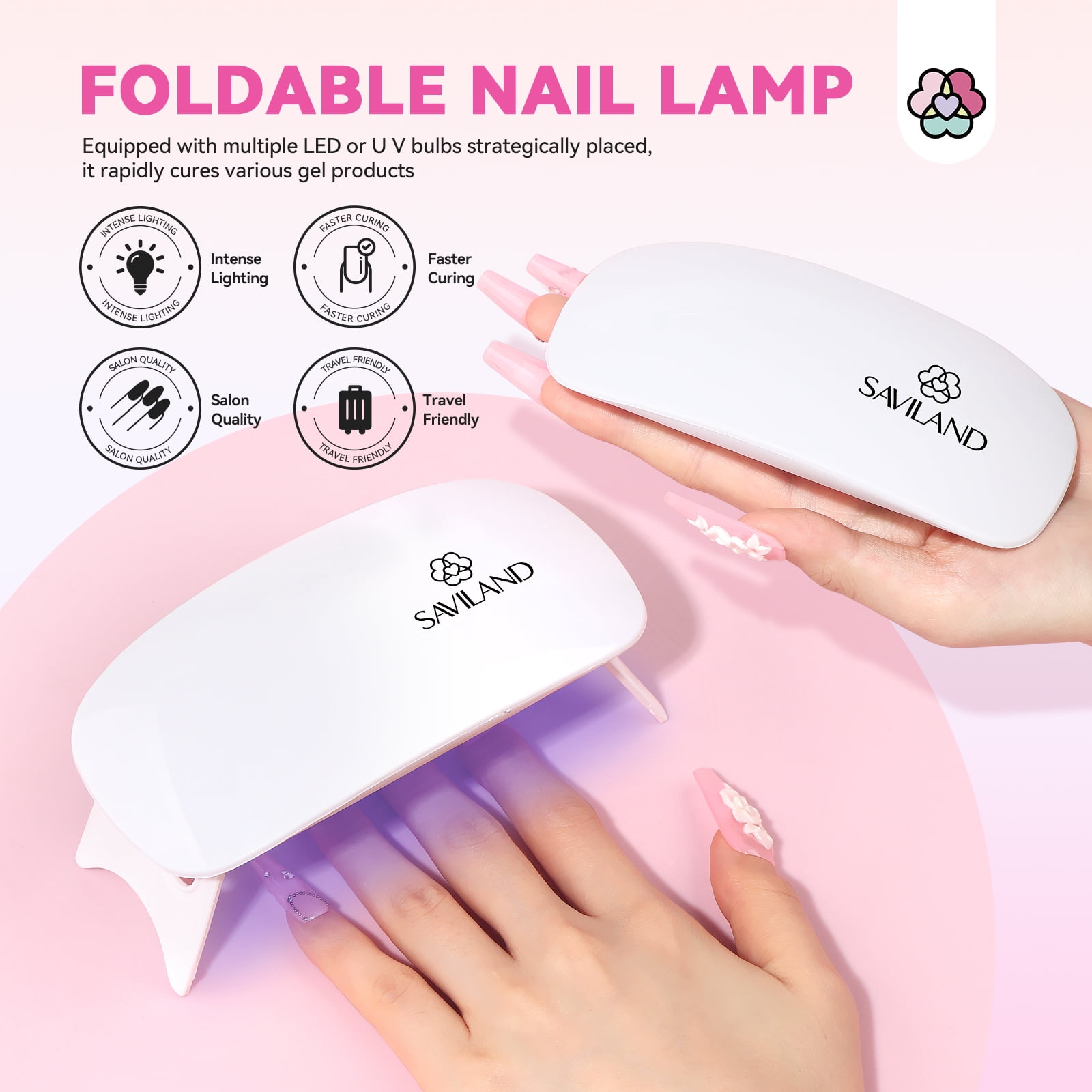 SAVILAND Acrylic Nail Kit with Everything: Acrylic Powder and Acrylic Liquid Set with Gel Nail Polish Practice Finger Nail Decoration Nail Art Accessory for Beginner