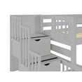 thumbnail image 6 of Bedz King Stairway Bunk Beds Twin over Full with 4 Drawers in the Steps and a Full Trundle, Gray, 6 of 9