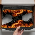thumbnail image 3 of Customuart Flame Horse Shoes for Men Running Shoes Black Sneakers Size 11, 3 of 5