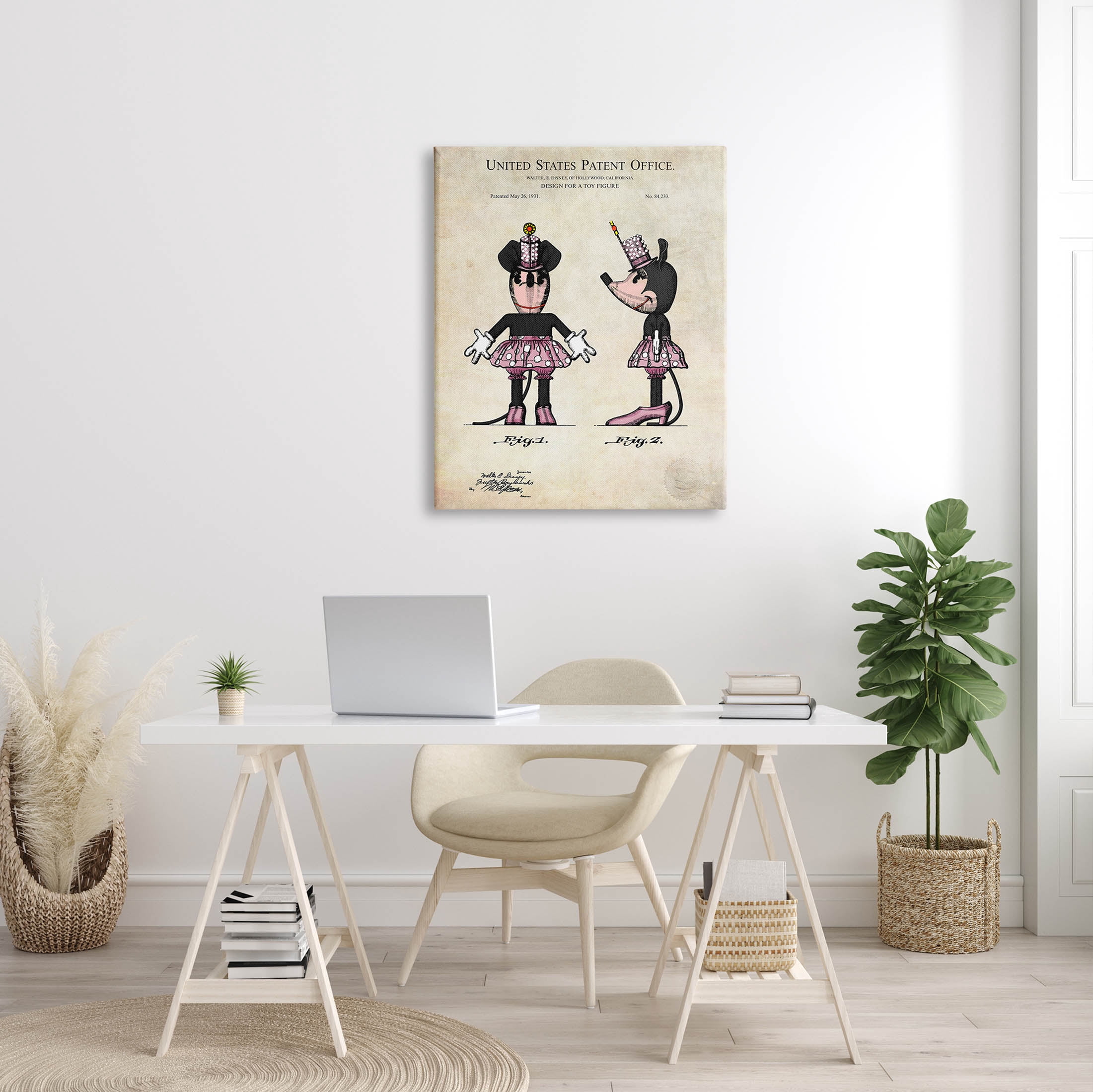 Stupell Industries Mouse Character Figure Diagram Graphic Art Gallery Wrapped Canvas Print Wall Art, Design by Karl Hronek