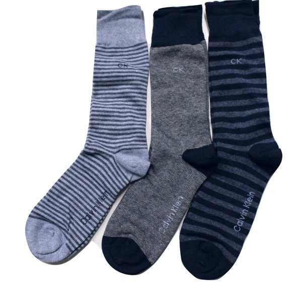Calvin Klein Calvin Klein 3 Pair Blue Men's Dress Socks