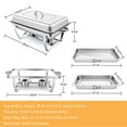 thumbnail image 4 of BAOKALER 9QT Chafing Dish Buffet Set with 4 Food Tongs , Foldable Full Size Buffet Server Food Warmer, Stainless Steel Catering Supplies for Party, Banquet, Caterying, Rectangular, Silver, 4 Pack, 4 of 12