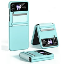 Dteck for Samsung Galaxy Z Flip 3 Case with Leather Hinge Protection, Slim All-Inclusive Shockproof Case for Samsung Galaxy Z Flip 3,Green