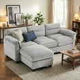 thumbnail image 5 of Bonzy Home Modular Sectional Sofa With Ottoman, Ultra‑Comfort Seating – Configurable for Living Room & Family Room; Gray, 5 of 9