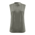 thumbnail image 3 of Fnooota Women's Plus-size Tank Tops, Sleeveless Casual Loose Fit Summer Tops V-Neck Tops Gray Size L, 3 of 3
