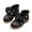 Black, variant on Kids Girls Boots Shoes Cute Fashion Short Ankle Dress Bow Booties