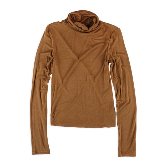 Aeropostale - Camiseta básica elástica para mujer, marrón, extra pequeña