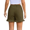 thumbnail image 5 of High Waist Women Straight Leg Ruffle Shorts Dressy Bottom, 5 of 6
