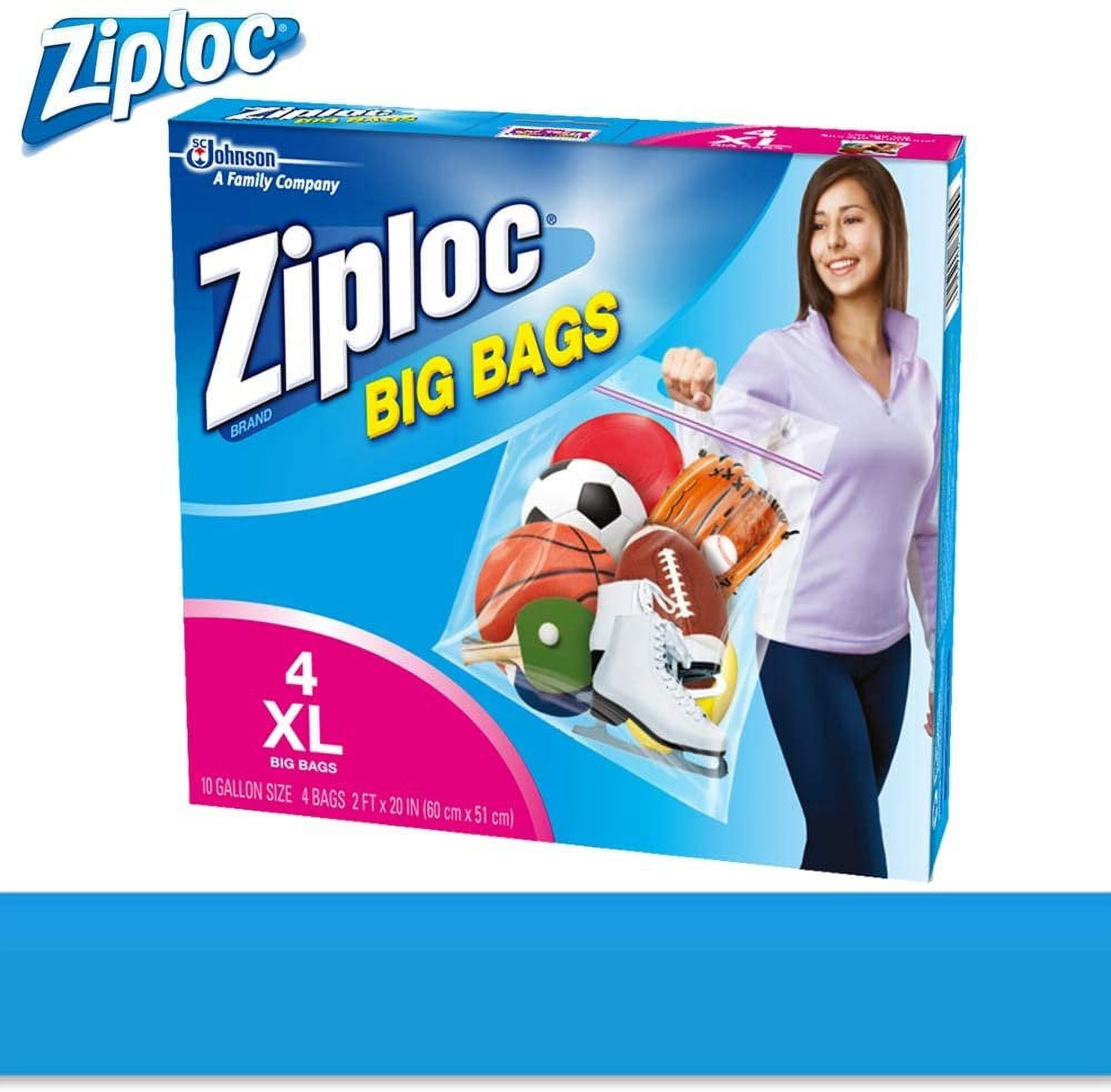 Ziploc Stand and Fill - Bolsas grandes XL, 4 unidades (paquete de 2) :  Salud y Hogar 