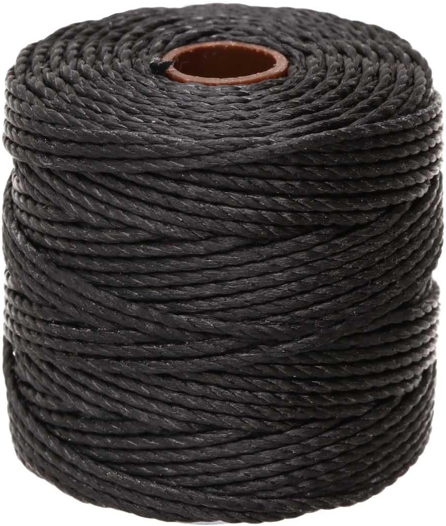 The Beadsmith S-Lon Heavy Nylon Cord – Black Color – TEX400, .9mm Diameter, 4-Pack, 35 Yard Spools – For Stringing Beading Crochet, Micro-Macrame Jewelry & Kumihimo Projects