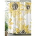 thumbnail image 2 of Shower Curtain Yellow Sunflower Shower Curtains for Bathroom, Waterproof Polyester Shower Curtain Set with Hooks, Extra Long 72" x 84" Flower Field, 2 of 6