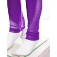 thumbnail image 7 of YONGHS Big Girl's Ice Skating Compression Tights Yoga Pants Leggings for Dance Gymnastics Active Purple 10, 7 of 7