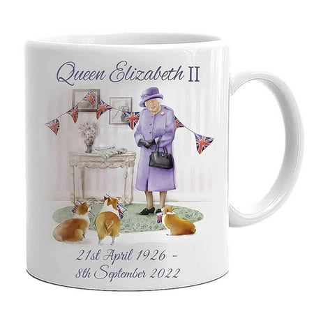 

British Queen Memorial Mug 1926-2022 Queen Elizabeth II Remembrance Mug Gift Commemorative Her Majesty 70 Years In Service Memor