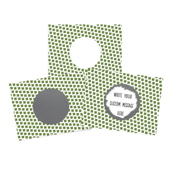 My Scratch Offs St. Patrick's Day Green Clover DIY Scratch-off Note Cards & Stickers, 20 Pack