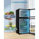 thumbnail image 4 of EUASOO KB FLS-80-Black 3.5 pies cúbicos, refrigerador pequeño con congelador, refrigerador retro con puerta doble, termostato ajustable de 7 niveles para cochera, recámara, oficina, departamento,, 4 of 5