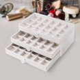 thumbnail image 5 of Milageto Jewelry Organizer Box Elegant Jewelry Holder for Rings Bracelet Vanity Table Beige, 5 of 7