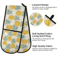 thumbnail image 4 of Dailycode Double Sided Oven Mitt with Loop Heat Resistant Kitchen Long Potholders 7" x 35" Retro Pineapples, 4 of 6