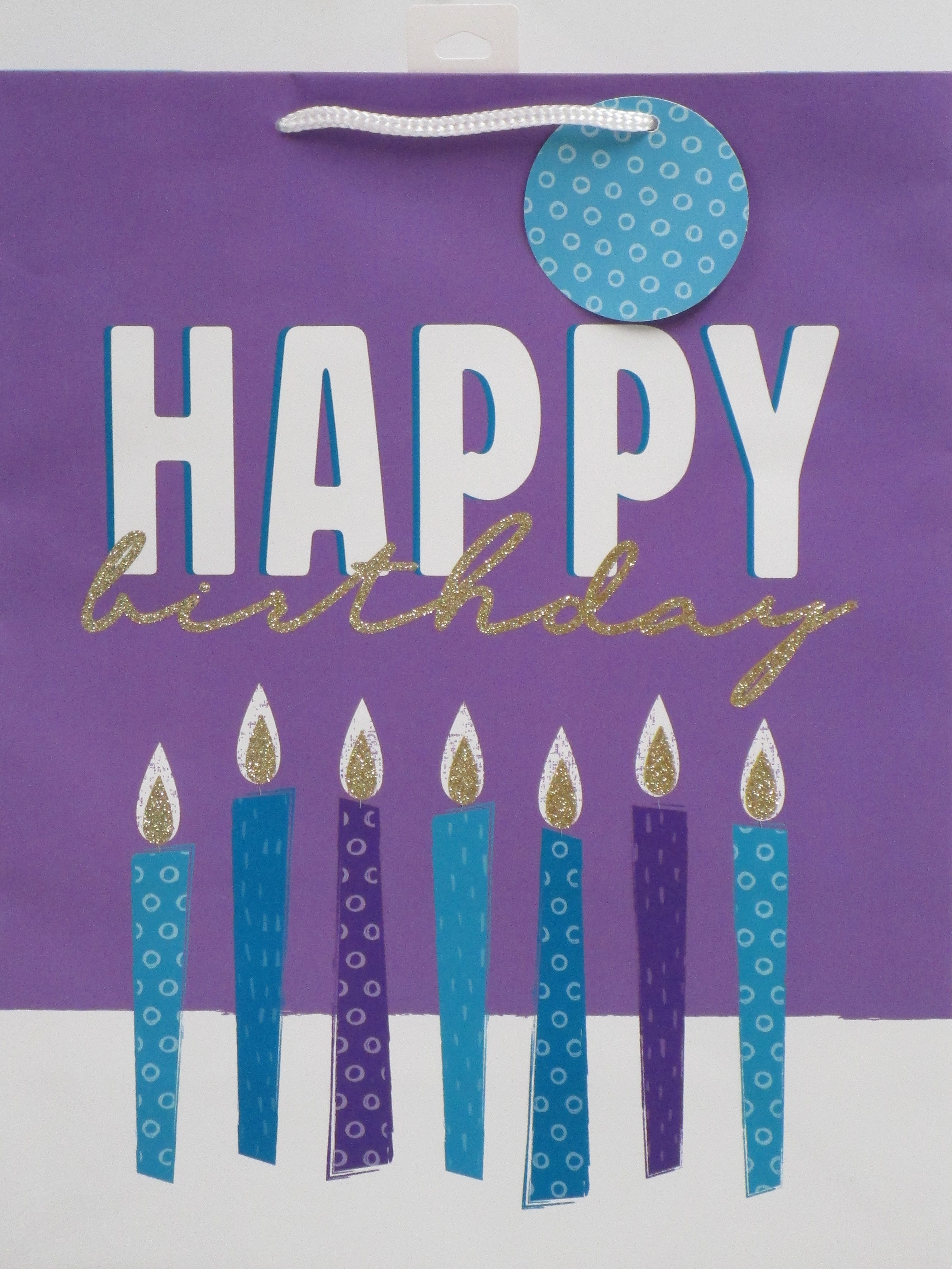 Way to Celebrate Extra Large Birthday Paper Gift Bag, Happy Birthday, 12" x 5" x 15"
