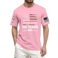 thumbnail image 2 of 250 Anniversary T Shirts for Men Patriotic Star American Flag Print Short Sleeve Crew Neck Tshirt Big and Tall Relaxed Fit Workout Breathable T Shirts, Pink, #01 Pink, 2 of 6