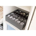 thumbnail image 6 of Collapsible Fabric Drawer Organizer DividerCloset Storage Box Bins Containers for Panties Underwear Ties Bras Socks Lingerie Gray-24 cells, 6 of 7