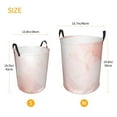 thumbnail image 5 of Fotbe Pink Marble Laundry Basket with Handles, Waterproof Large Laundry Hamper, Wash Bag for Corner Dorm, Rolling Laundry Basket with Handles-Small, 5 of 8